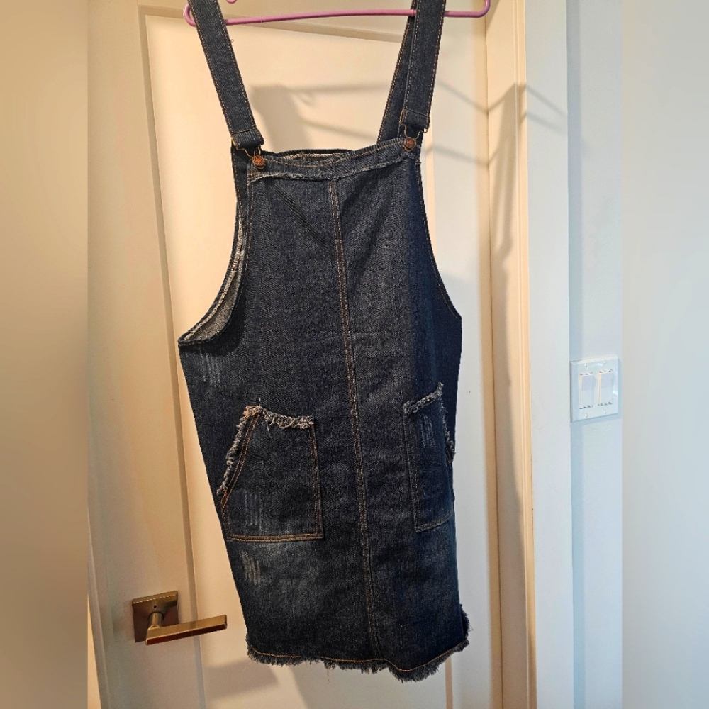 Jean romper dress Med to L